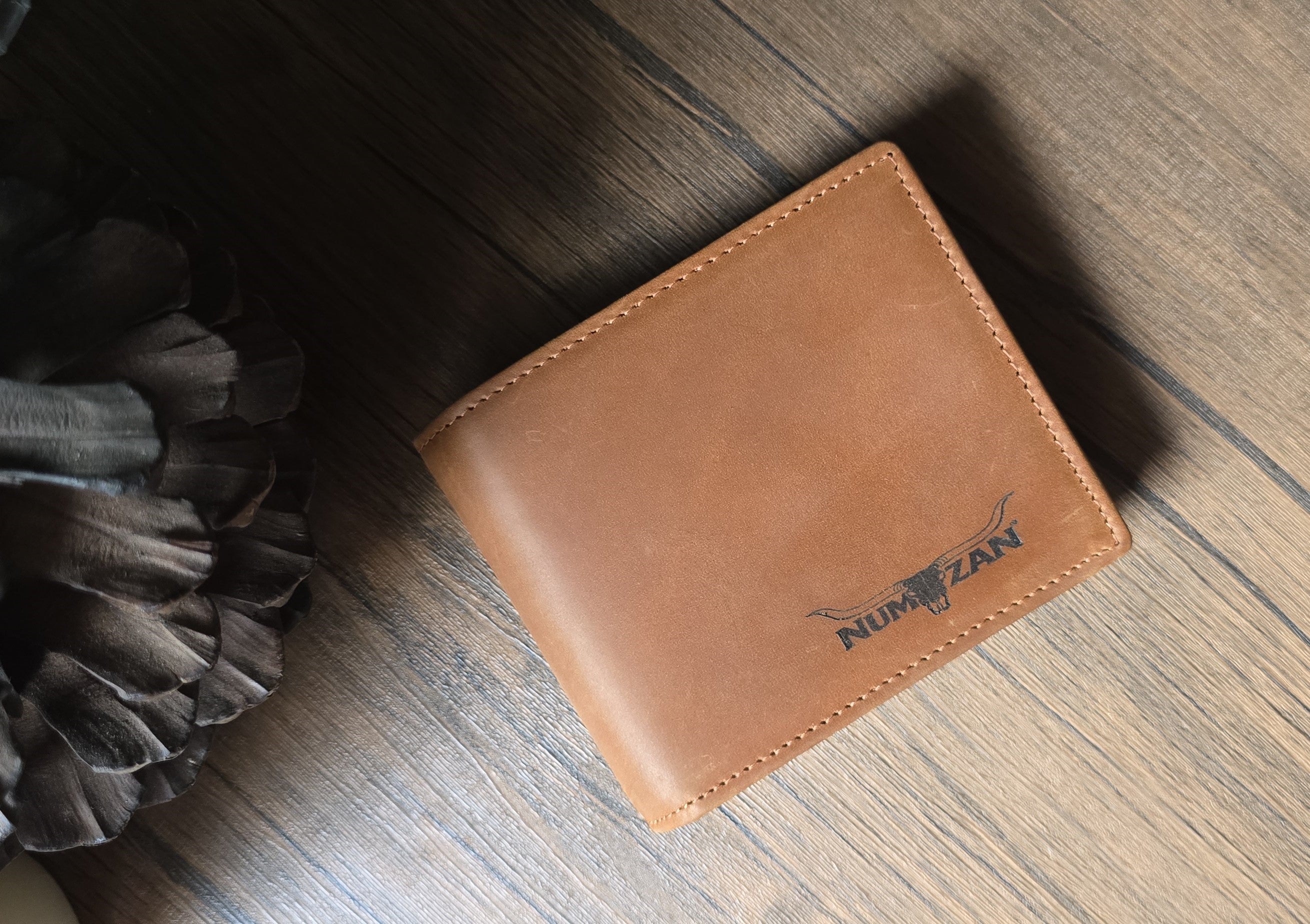 NUMZAN | Brown Leather Mens Wallet